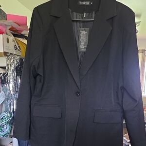 ROMWE Classic Black Blazer for Women